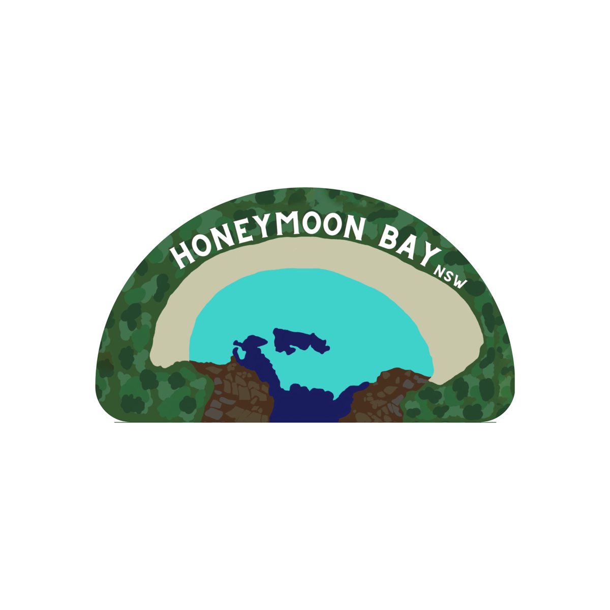 Honeymoon Bay Sticker