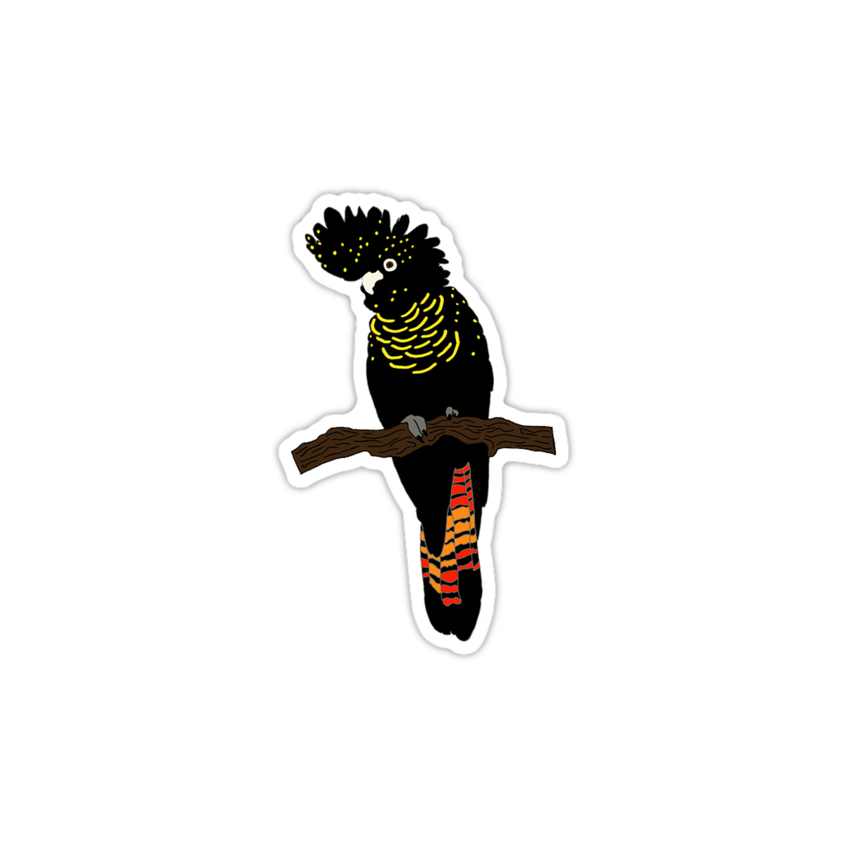 Black Cockatoo Sticker