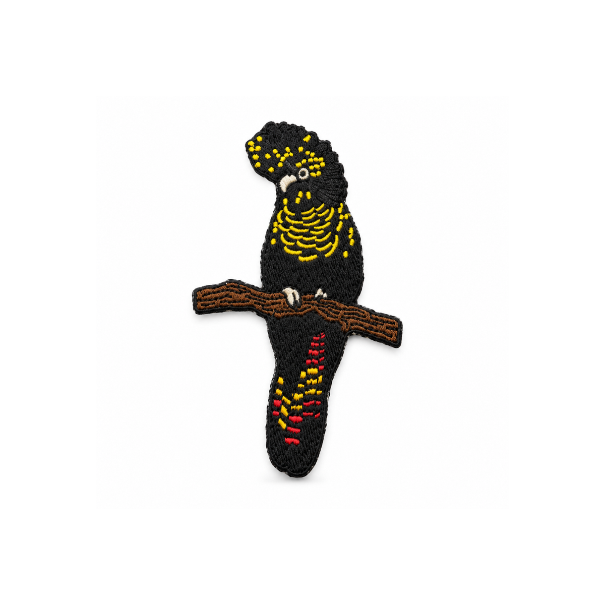 Black Cockatoo Embroidered Patch