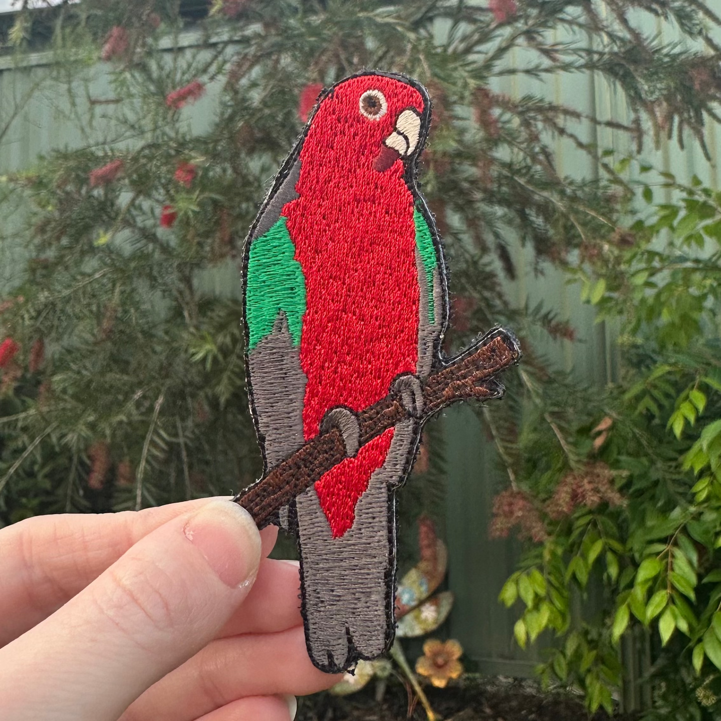 King Parrot Embroidered Patch