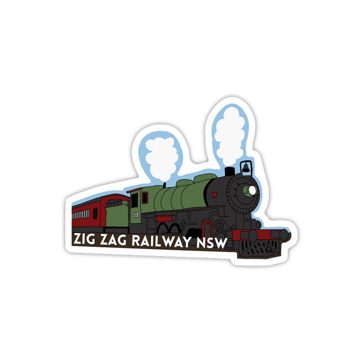 Zig Zag Railway Sticker